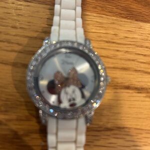 Disney Minnie Mouse Glittering White Watch